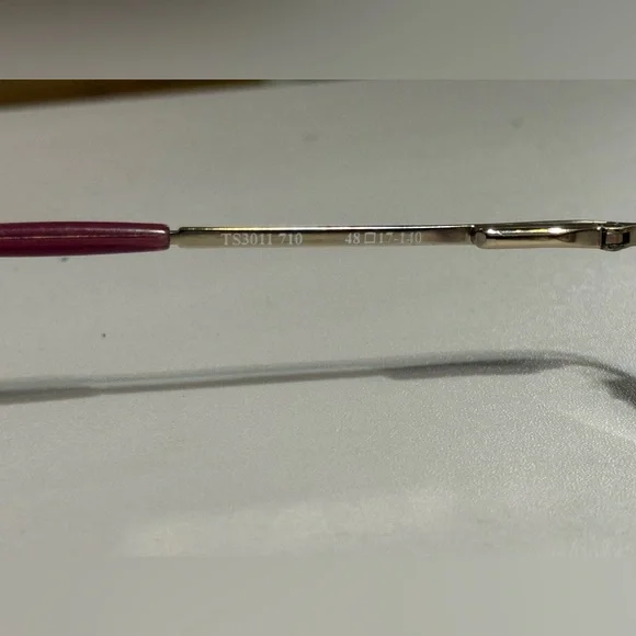 Fossil Pink Rimless Sunglasses | Y2K Vintage Vibe | Designer Shades - Picture 8 of 10